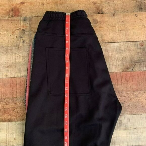 Lost daze mens athletic loose fit pants black drawstring waist multi side stripe - Picture 4 of 10